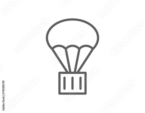 Wallpaper Mural icon Box falling with parachute.Airdrop concept design.  Torontodigital.ca