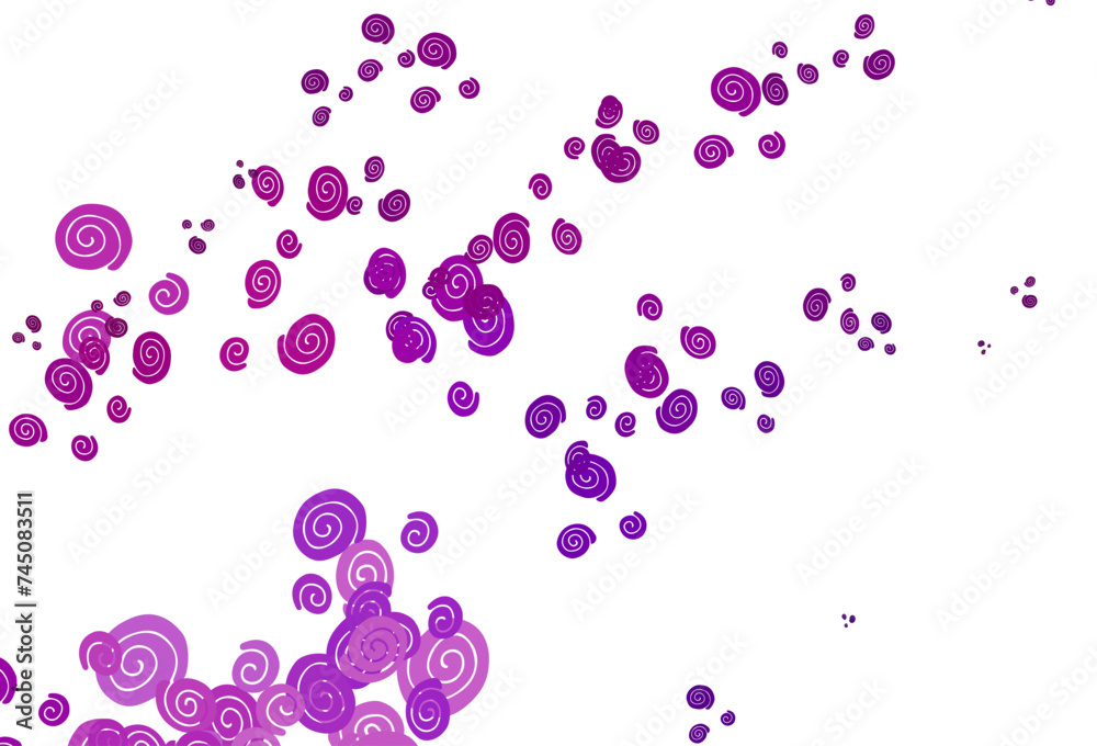 Light Purple vector template with lines, ovals. Light Purple vector template with lines, ovals.