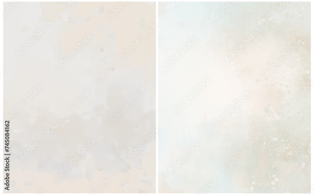 Fototapeta premium Abstract Marble Surface. Trendy Abstract Painted Vector Layouts. Background with Irregular Brush Strokes. Watercolor Backgrounds Made of Light Blue and Warm Gray Stains. No text. RGB.
