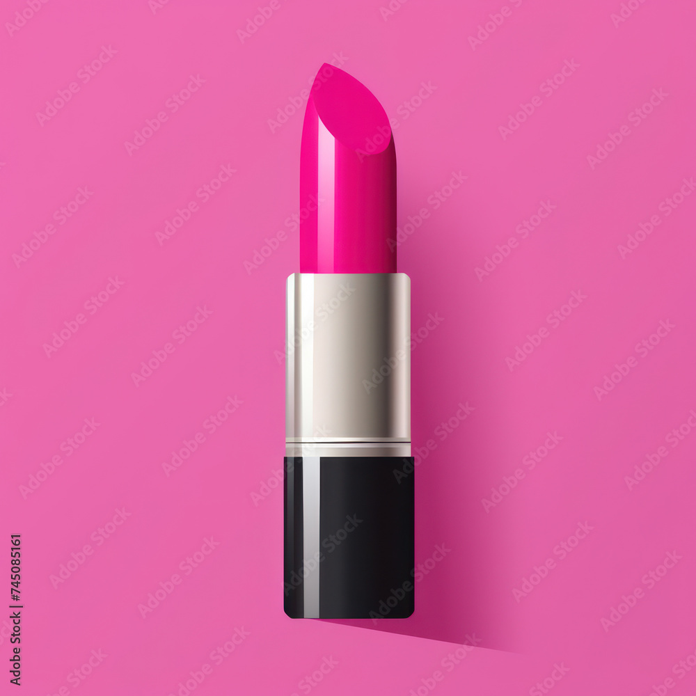 Glamour Lips: Red and Pink Lipstick Cosmetics on Shiny, Elegant Tube - Fashion and Beauty Concept Glamour Lips: Red and Pink Lipstick Cosmetics on Shiny, Elegant Tube - Fashion and Beauty Concept