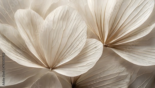 Beige transparent leaves with natural texture as natural   Nature abstract of flower petals. 