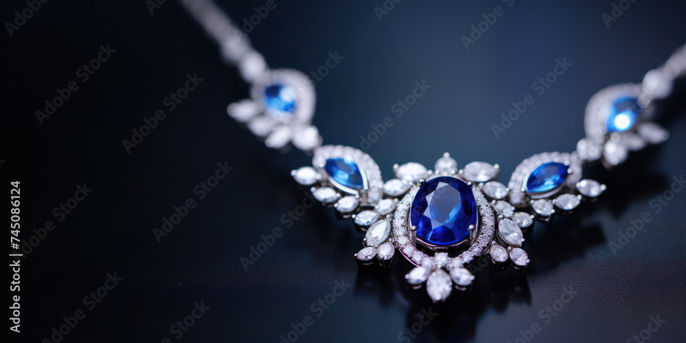 Shine of Elegance: A Precious Diamond Necklace, Embracing Glamour and Romance, on a White Background Shine of Elegance: A Precious Diamond Necklace, Embracing Glamour and Romance, on a White Background