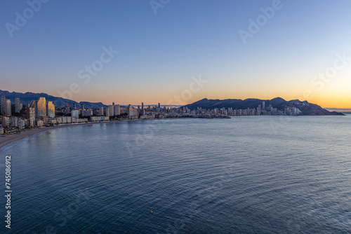 Wallpaper Mural Benidorm, Spain -January 8 2024 "Beautiful coast of south spain during the sunrise" Torontodigital.ca