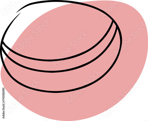 Macaron, hand drawn sketch, vector. Hand drawn and colored spots.