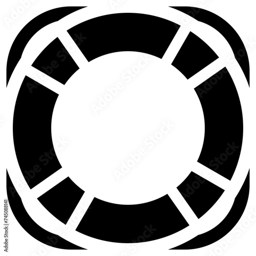 lifebuoy icon, simple vector design