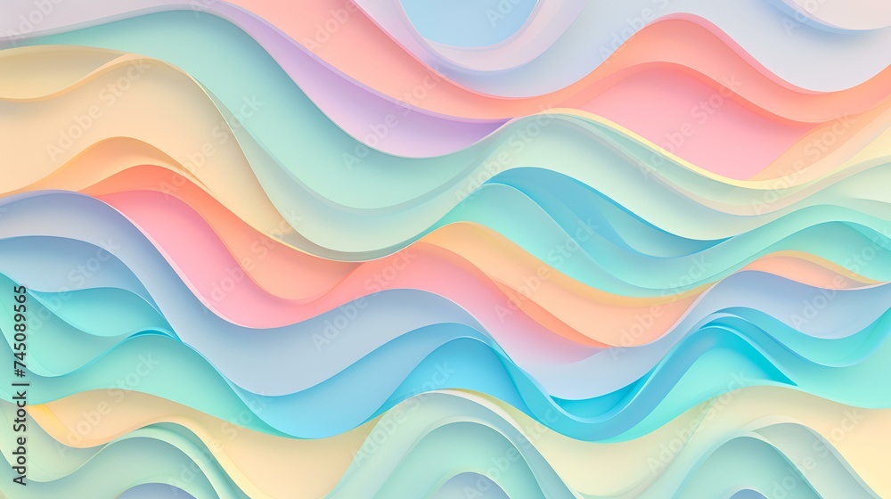 3d abstract background with wavy lines in pink, blue and yellow colors 3d abstract background with wavy lines in pink, blue and yellow colors