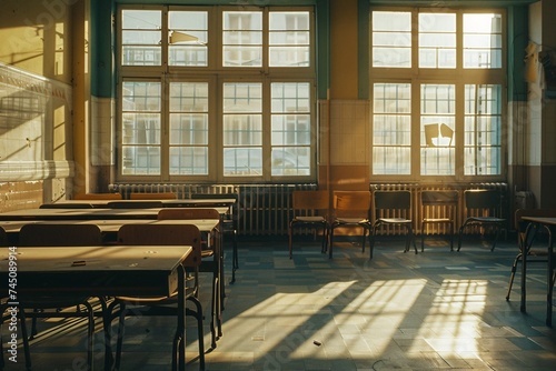 Abandoned Classroom A Glimpse into the Past Generative AI