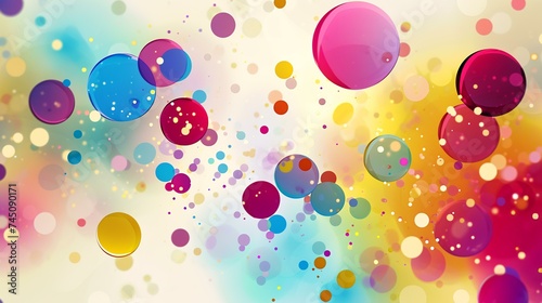 Watercolor background with multicolored circles. Abstract watercolor background.