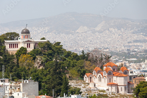 The Church of St Marina Thissio and the National Observatory of Athens photo