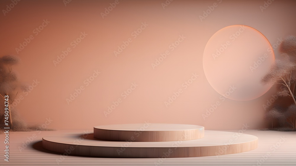 Centered podium in minimalist setup. Centered podium in minimalist setup.