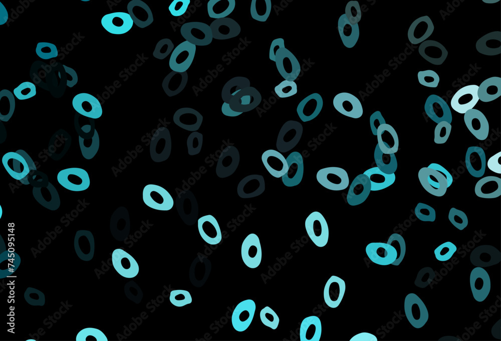 Dark BLUE vector background with bubbles. Dark BLUE vector background with bubbles.
