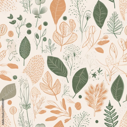 Pattern tile texture nature leafs