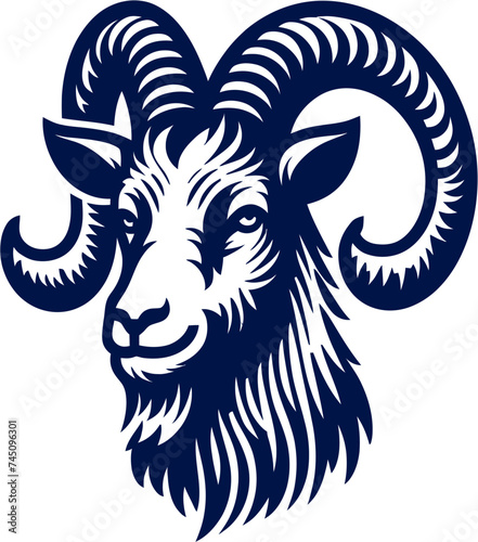 Wallpaper Mural goat head Vector - vector illustration, emblem design , isolated on white background Torontodigital.ca