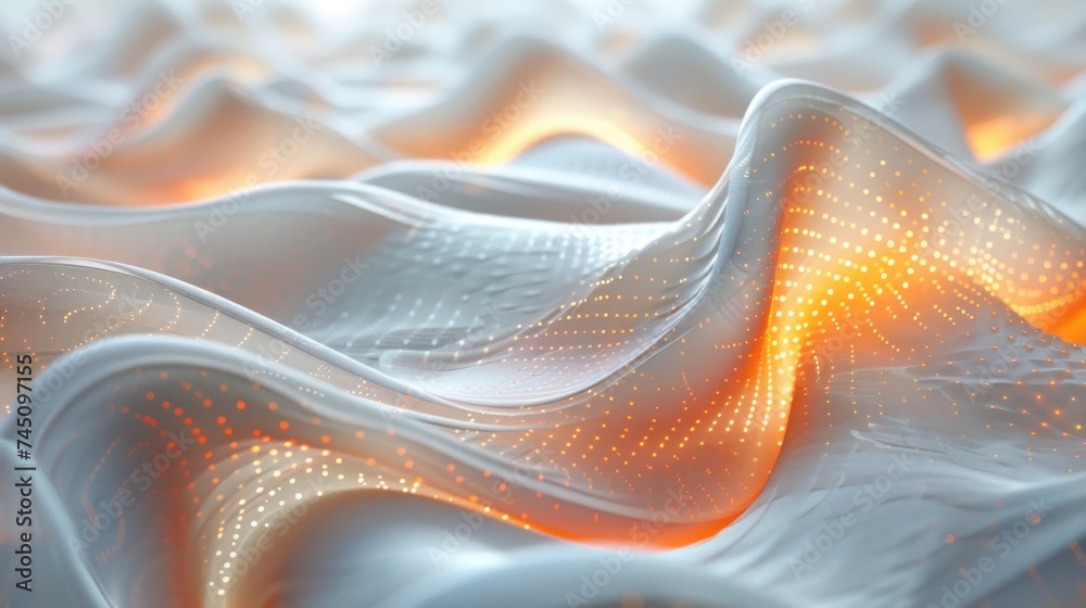 abstract technology wave white orange background abstract technology wave white orange background