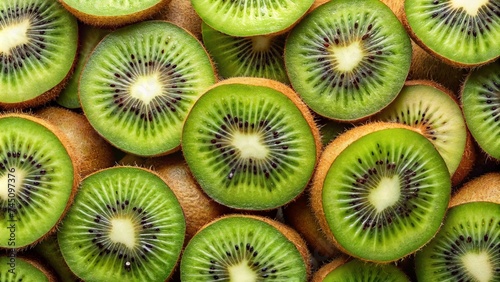 Top view of fresh kiwifruit