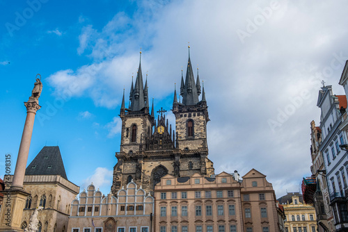  The Church of Our Lady before Týn in Prague old town.