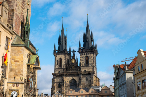  The Church of Our Lady before Týn in Prague old town.
