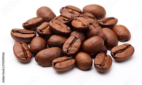 A Mountain of Roasted Coffee Beans Illuminated by Soft Light