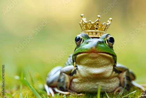 A frog prince with a gold crown