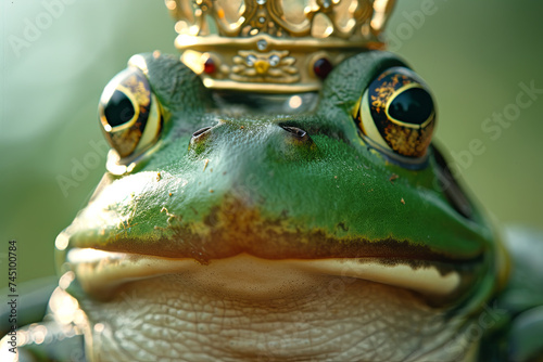 A frog prince with a gold crown