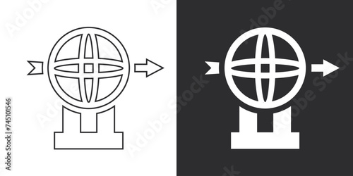 indonesia equator monument icon isolated vector illustration, easy to edit and change.