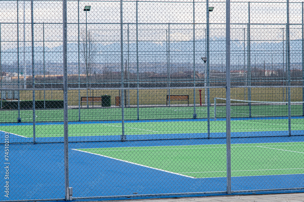 Fototapeta premium empty new open outdoor sports facility
