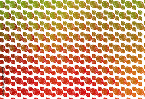 Light Green, Red vector pattern with lines, ovals.