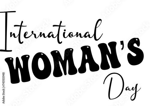 International women s day  black color  vector graphics for posters  cards  postcards  invitations  banners  advertising  multicolor 