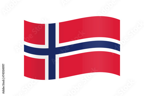 Norway flag 3d vector design