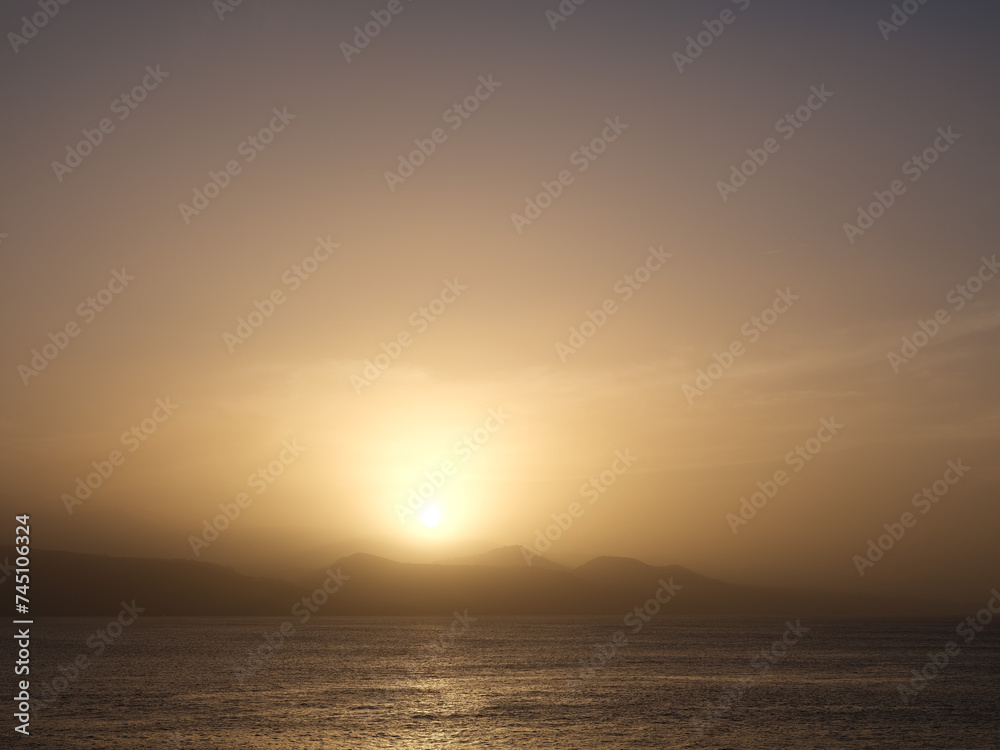 Fototapeta premium Sunset in Canary islands, Spain