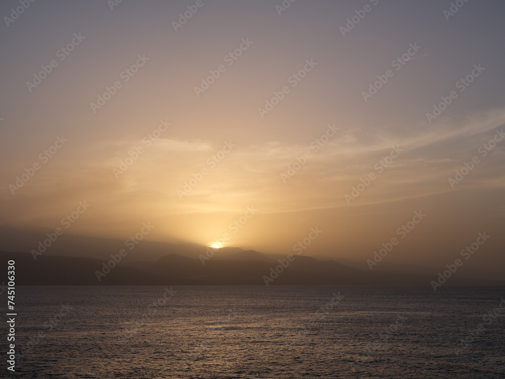 Fototapeta premium Sunset in Canary islands, Spain