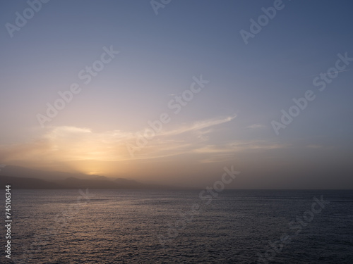 Sunset in Canary islands  Spain