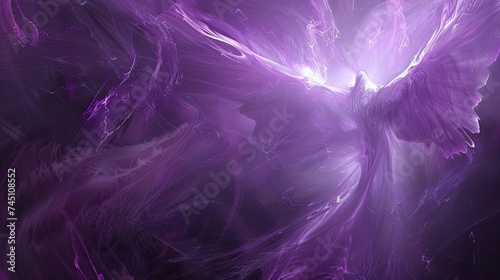Translucent light, colorful abstract wings, soft lines, curves, purple, wings, soft fashion