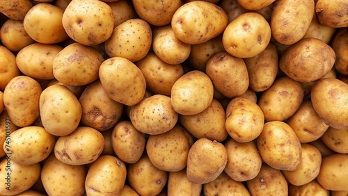 Top view of fresh potatoes