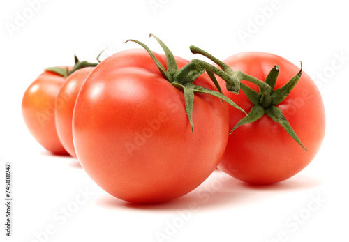 fresh tomatoes on white background 