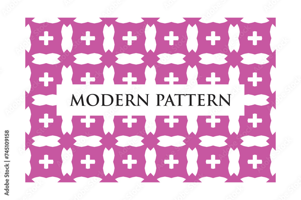 Flat design arabesque seamless pattern