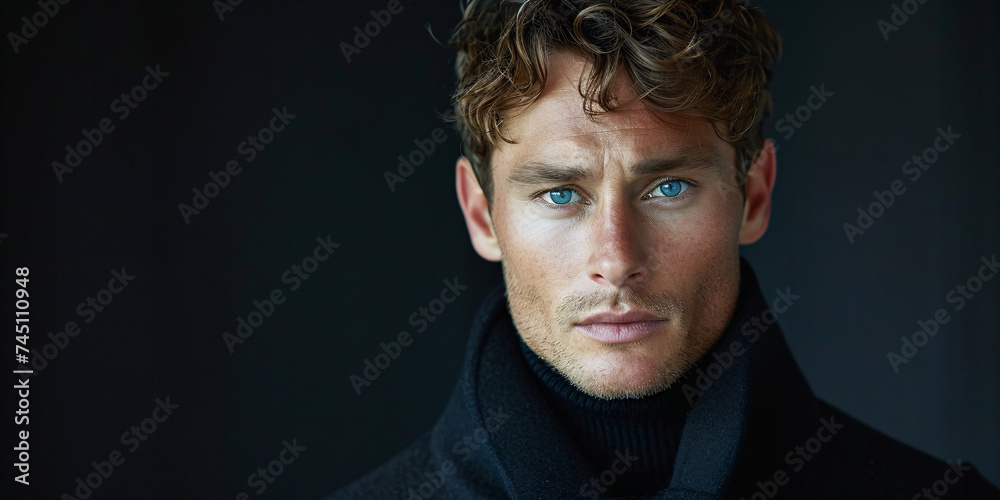 portrait of handsome man, copy space portrait of handsome man, copy space