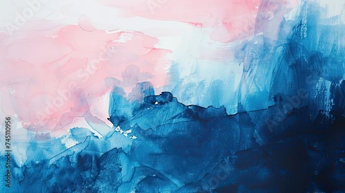 watercolor abstract neon hues of blue pink 