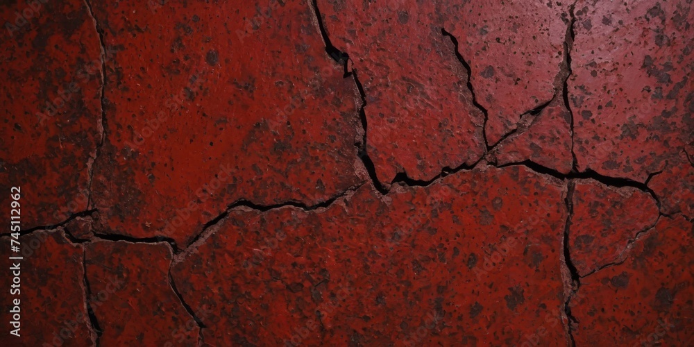 Obraz premium Black blood red grunge or horror background. Old rough concrete distressed texture