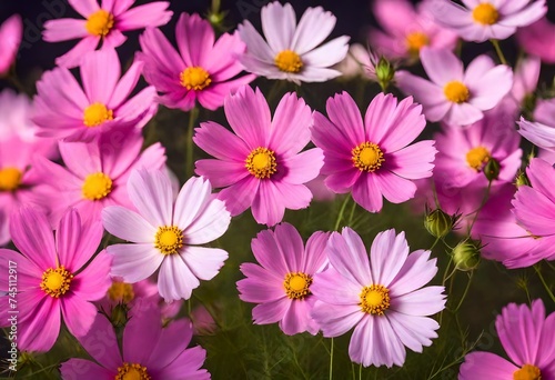 Pink and white open flowers