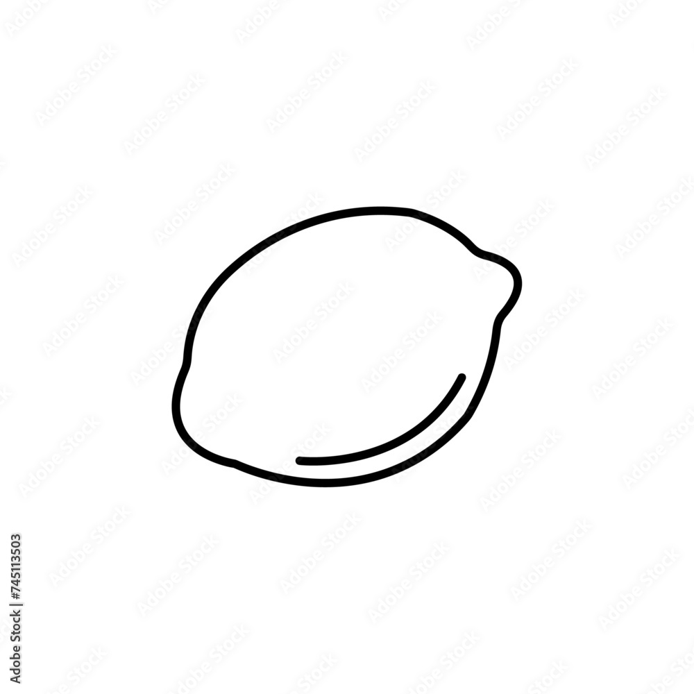 Lemon outline icon. Vector graphics Lemon outline icon. Vector graphics