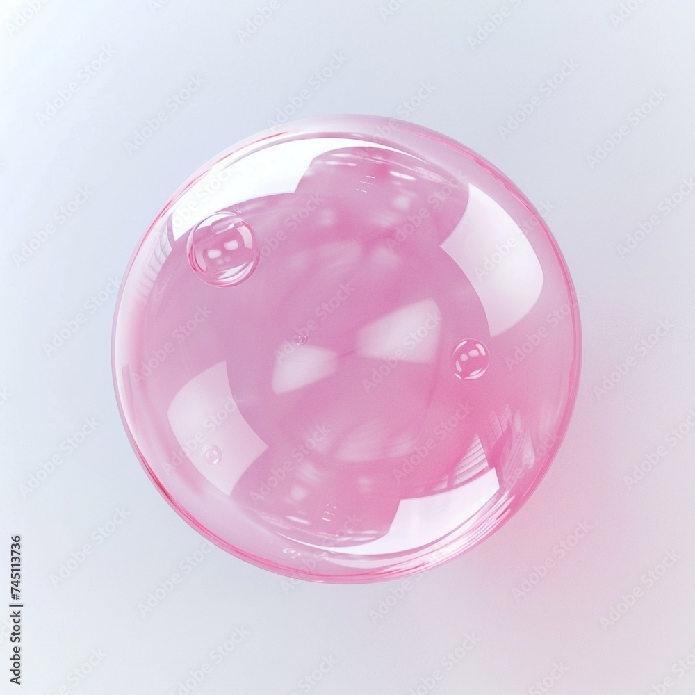 Obraz premium pink soap bubble