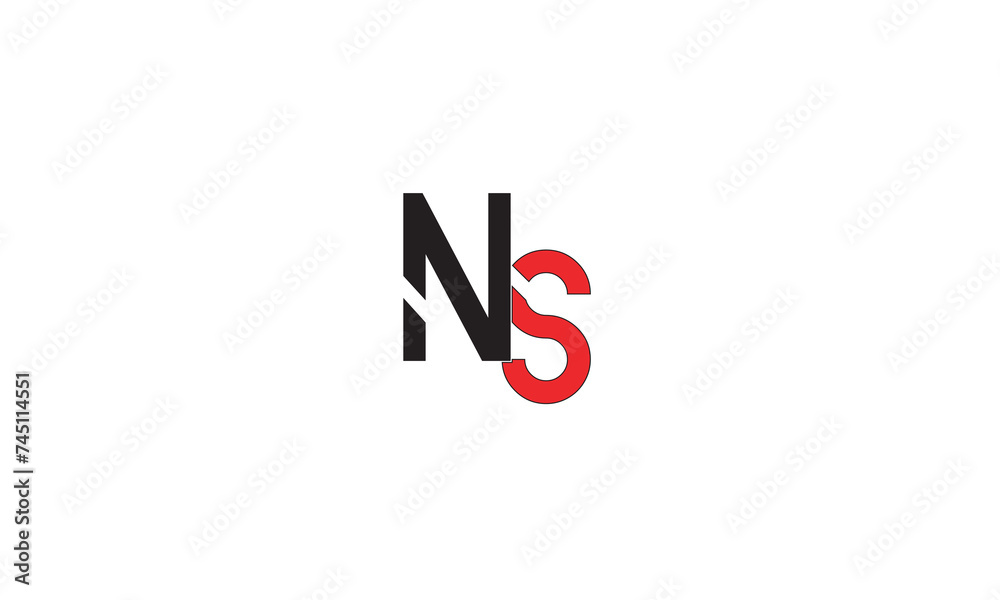 NS, SN, S, N Abstract Letters Logo Monogram NS, SN, S, N Abstract Letters Logo Monogram