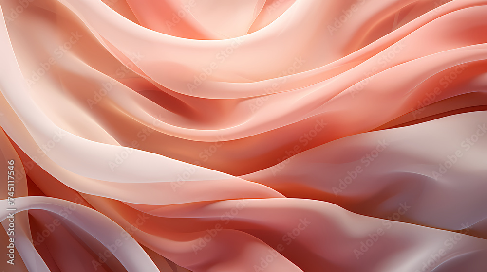 Abstract pattern of shiny satin fabric with waves and flowing curves Abstract pattern of shiny satin fabric with waves and flowing curves
