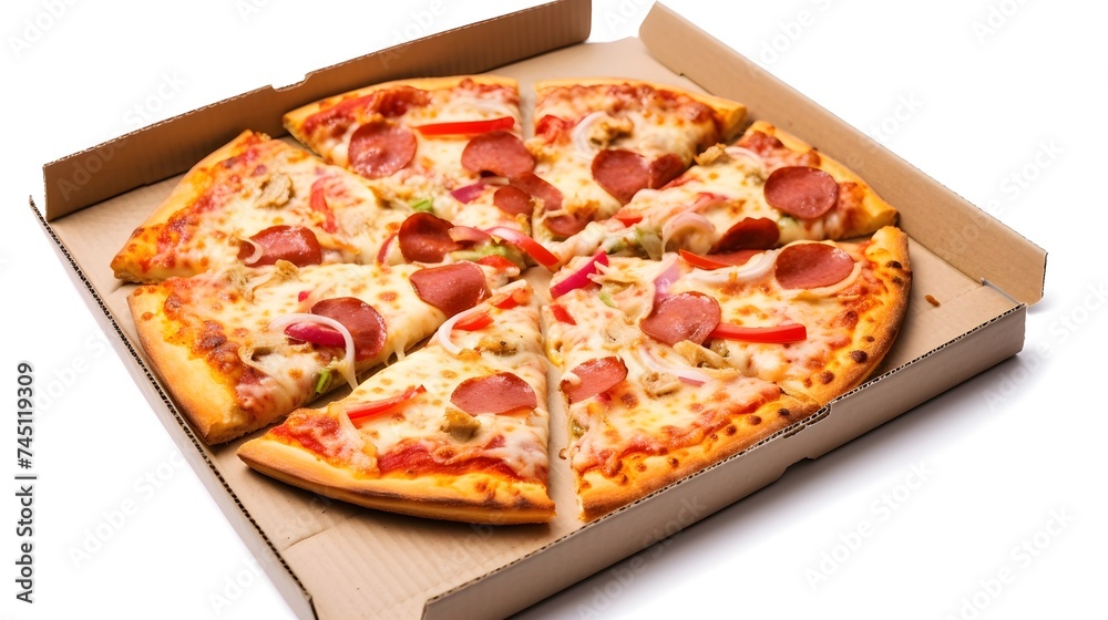 Pizza slices in a box, a pizza-lover's delight featuring delicious pizza slices