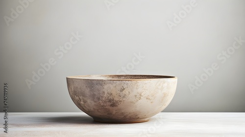 Rustic ceramic bowl with earthy simplicity,