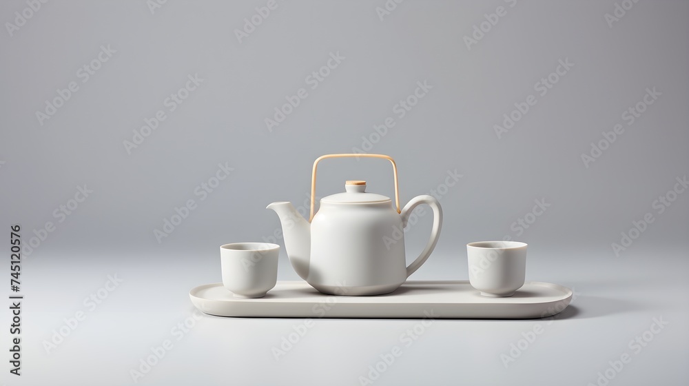 Traditional tea set with minimalist design Traditional tea set with minimalist design