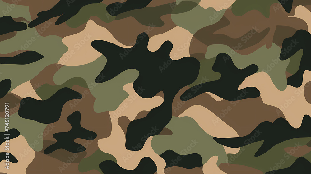 Fototapeta premium Flat design camouflage pattern texture
