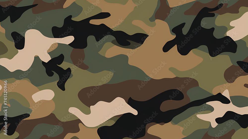 Flat design camouflage pattern texture Flat design camouflage pattern texture