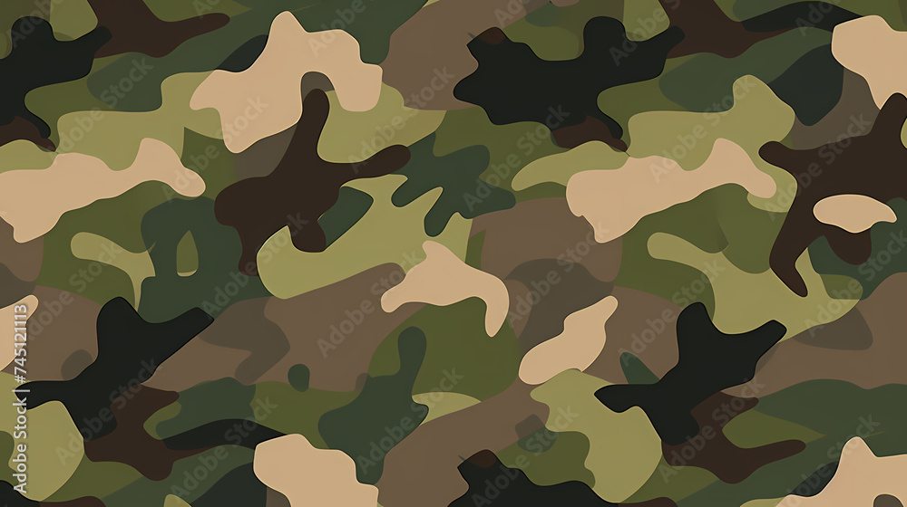Flat design camouflage pattern texture Flat design camouflage pattern texture